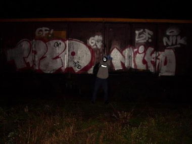 Graffiti Train in Police - Photo by Tazik1 - ft., nikow