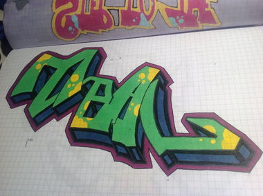 Graffiti Sketch - Photo by Teal - Teal, Blackbook, Green (2014)