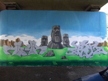 Graffiti Wall - Photo by TeamEwos - Awyk, Fritz, Ewos (2014)