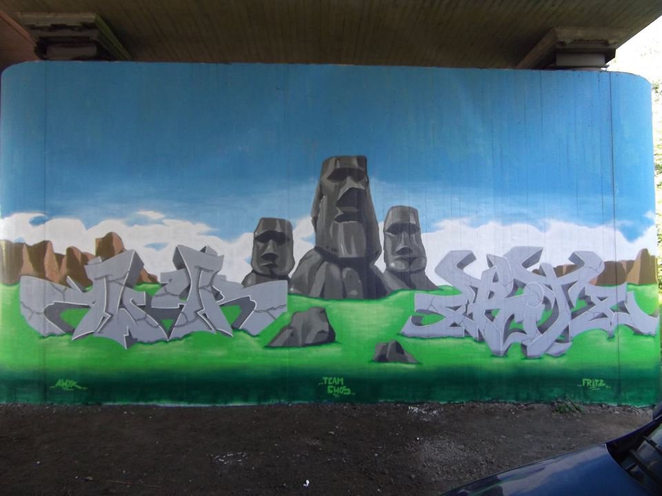 Graffiti Wall - Photo by TeamEwos - Awyk, Fritz, Ewos (2014)