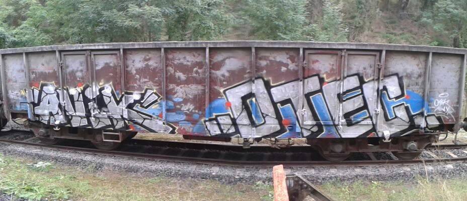 Graffiti Train - Photo by TeamEwos - Awyk-Otek-Ewos (2014)