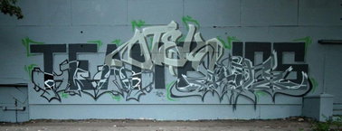 Graffiti Wall in Berlin - Photo by TeamEwos - Awyk-Otek-Fritz-Ewos (2014)