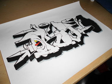 Graffiti Sketch - Photo by TeamEwos - Okus, Ewos (2014)