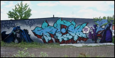 Graffiti Wall - Photo by Tec - Dean/cfntx, &, Tek (2014)
