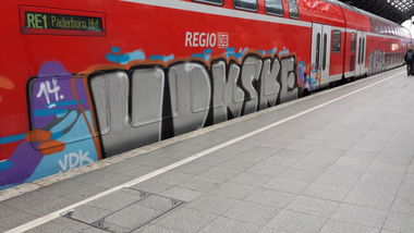 Graffiti Train in Köln - Photo by Techno - VDK, SKE (2014)