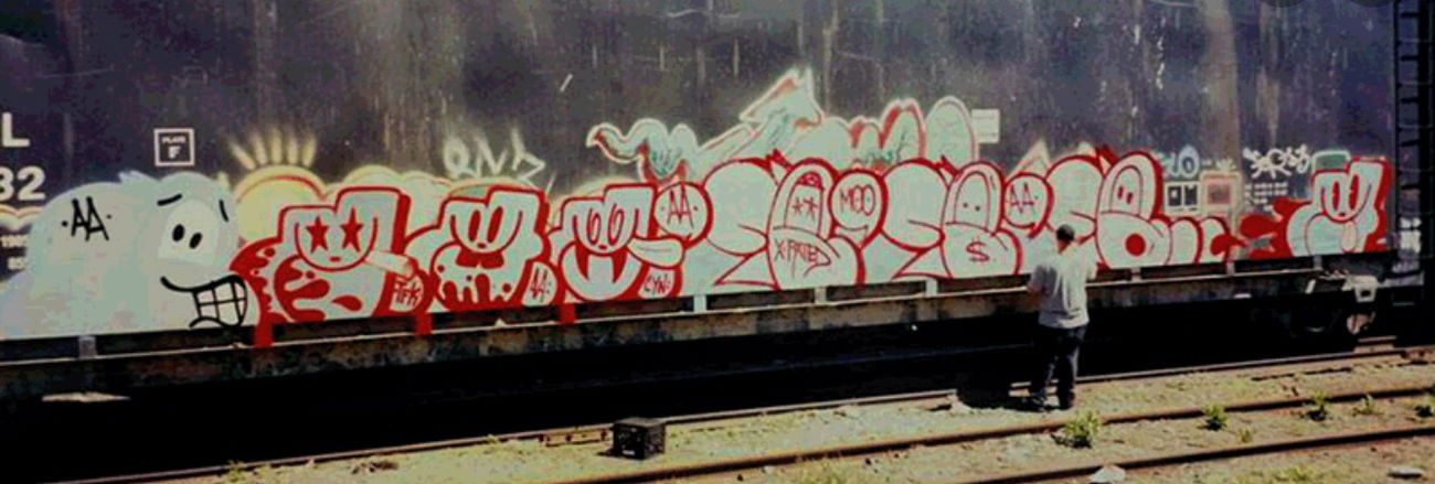 Graffiti Train - Photo by Techone - Mutz, one, DR