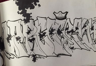 Graffiti Sketch - Photo by Techone - Large, crash