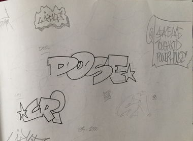 Graffiti Sketch - Photo by Techone - Dose, cri