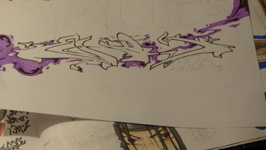 Graffiti Sketch - Photo by Teenager - bla, bla, bla
