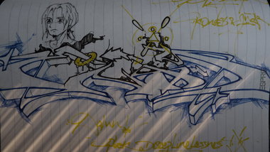Graffiti Sketch - Photo by Teenager - last, year, enoy (2013)