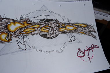 Graffiti Sketch - Photo by Teenager - Enoy, Nag, tco (2014)