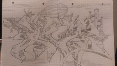 Graffiti Sketch - Photo by TestOne - Test, CUP, Sketch