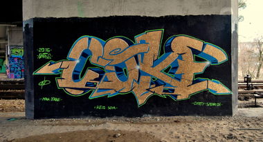 Graffiti Wall - Photo by TheCokesOne - coke, nerds, twoarrows (2016)