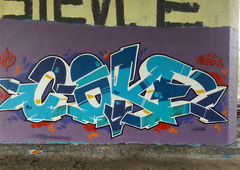 Graffiti Wall in Toruń - Photo by TheCokesOne - coke, nerds, 2arrows (2017)