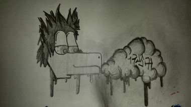 Graffiti Sketch - Photo by TheKingKush - KUSH (2017)