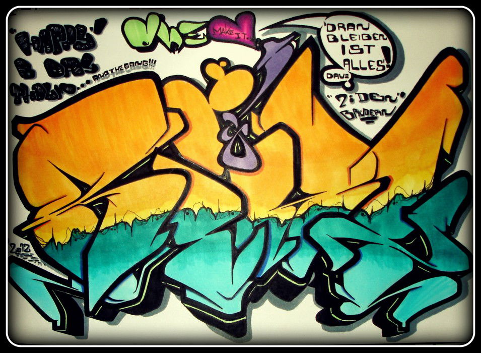 Graffiti Sketch in Saarbrücken - Photo by TheRightOne - Right, Rightone