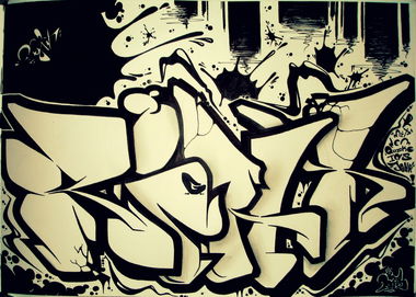 Graffiti Sketch in Saarbrücken - Photo by TheRightOne - Right, Rightone