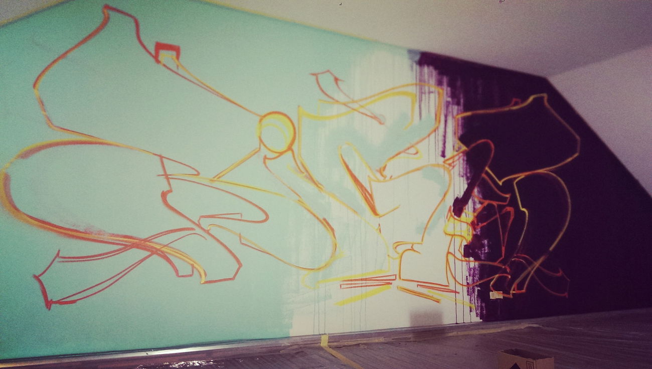 Graffiti Wall - Photo by TheRightOne - Right, vorskizze, sketch (2015)