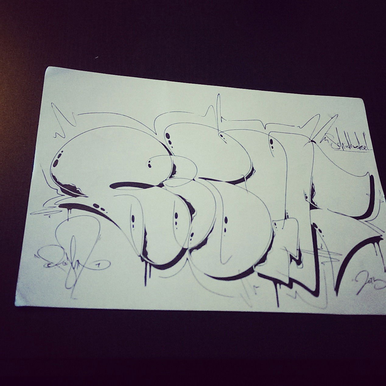 Graffiti Sketch - Photo by TheRightOne - Right, Throwup, quikie (2015)