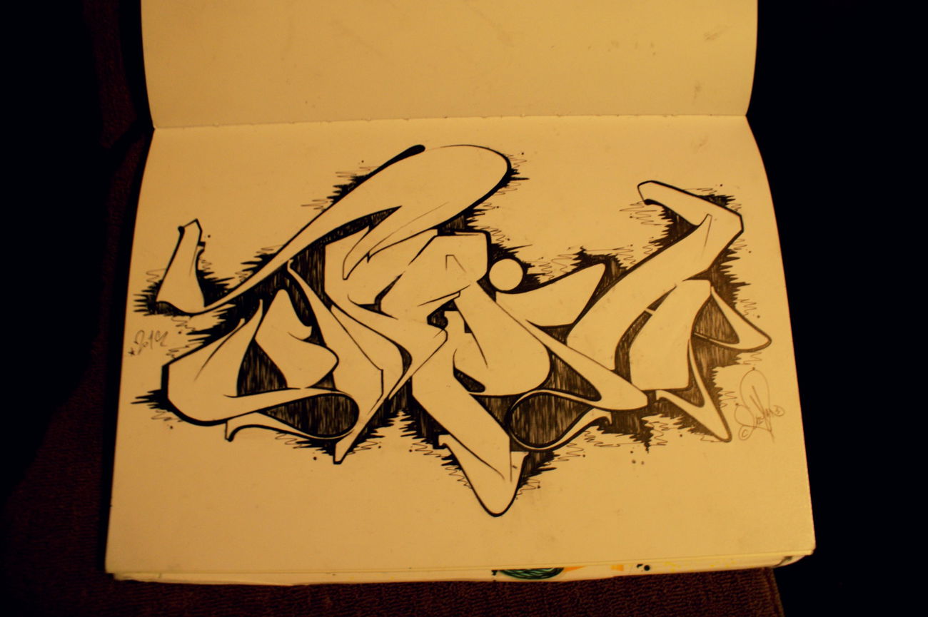 Graffiti Sketch - Photo by TheRightOne - Utopia, Right, Saarbrücken (2015)