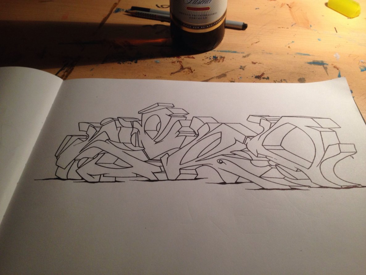Graffiti Sketch - Photo by TheSeRo - Sero, sketch, 2015 (2015)