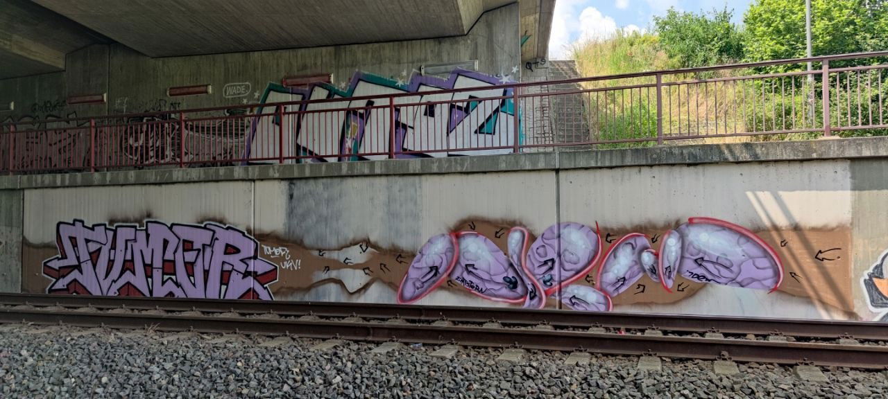 Graffiti Street Art - Photo by TheWallHunter - zugstrecke, trainline, idem