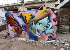 Graffiti Wall in Leipzig - Photo by TheWallHunter - idem, leipzig