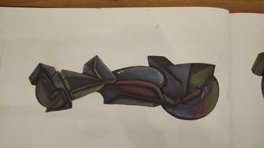 Graffiti Sketch - Photo by TheWallHunter - leipzig, idem