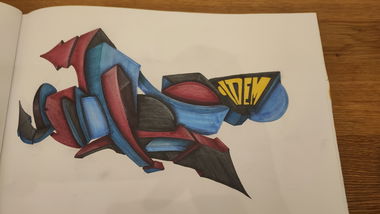 Graffiti Sketch - Photo by TheWallHunter - leipzig, idem