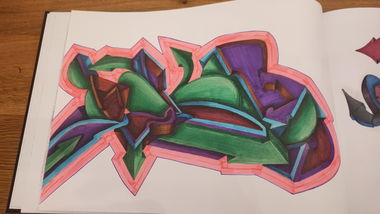 Graffiti Sketch - Photo by TheWallHunter - leipzig, idem