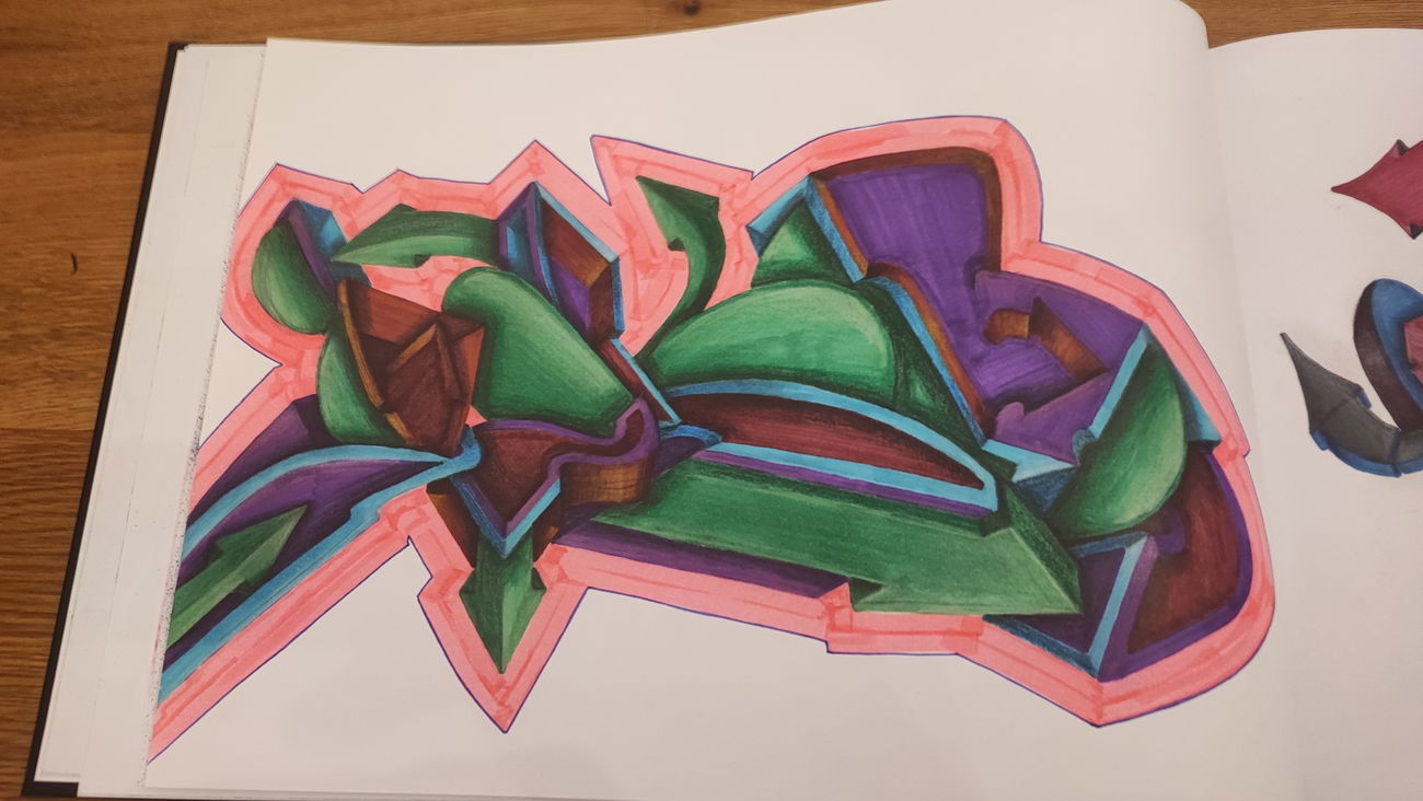 Graffiti Sketch - Photo by TheWallHunter - leipzig, idem