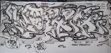 Graffiti Sketch in Hamburg - Photo by TiKeR - WOHA, 37, 180 (2015)