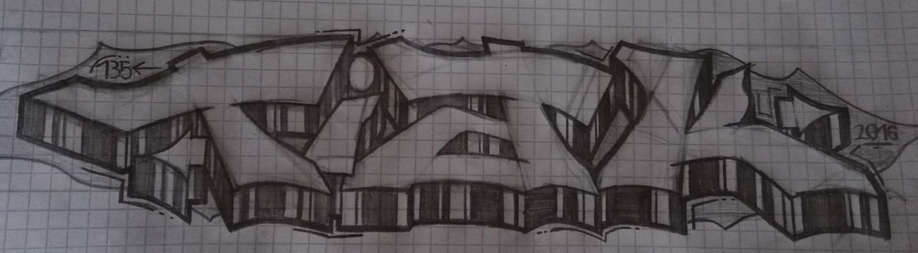 Graffiti Sketch - Photo by Tiak135 - Tiak, Berlin, 135 (2016)