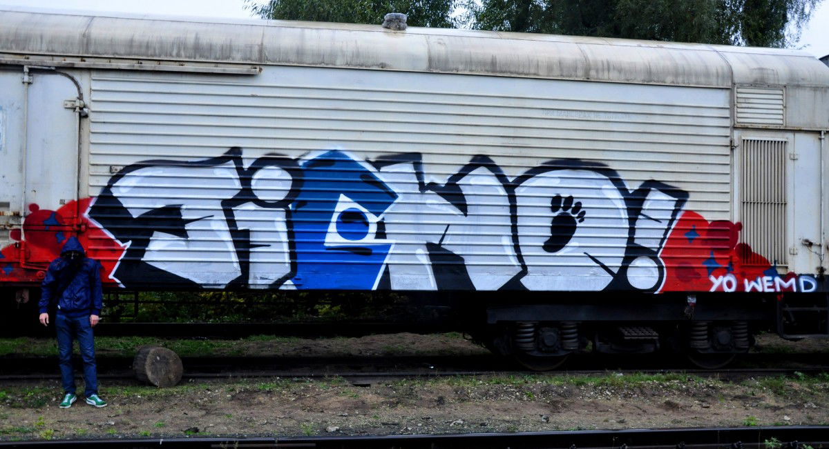 Graffiti Train in Moscow - Photo by Tien