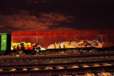Graffiti Train in Moscow - Photo by Tien