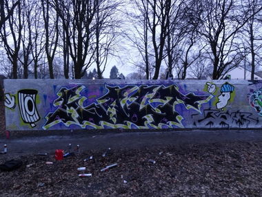 Graffiti Wall - Photo by TightCAIT - KALT, BACER, DKZ (2015)
