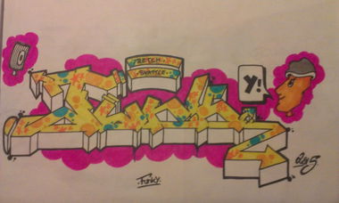 Graffiti Sketch - Photo by TightCAIT - Funk, Funky, BACER (2015)