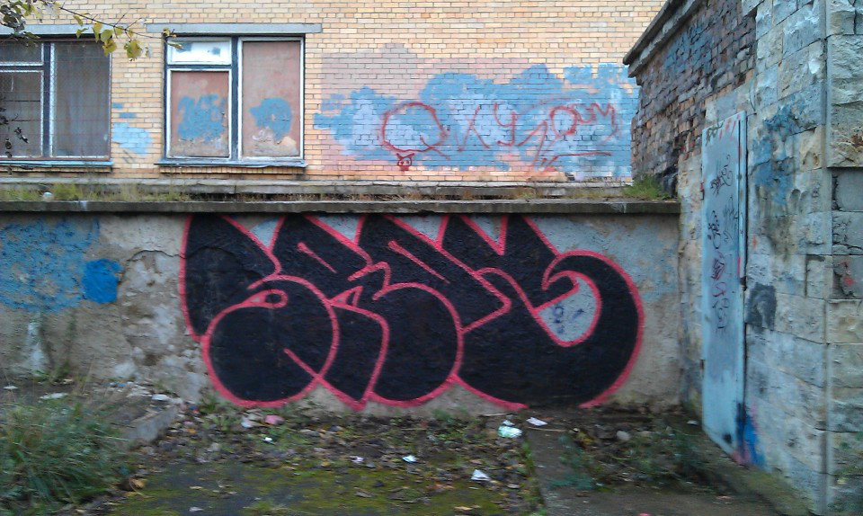 Graffiti Bombing in Sosnovy Bor - Photo by TimasYors (2012)
