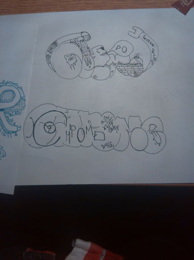 Graffiti Sketch - Photo by TinaMiami - Chrome