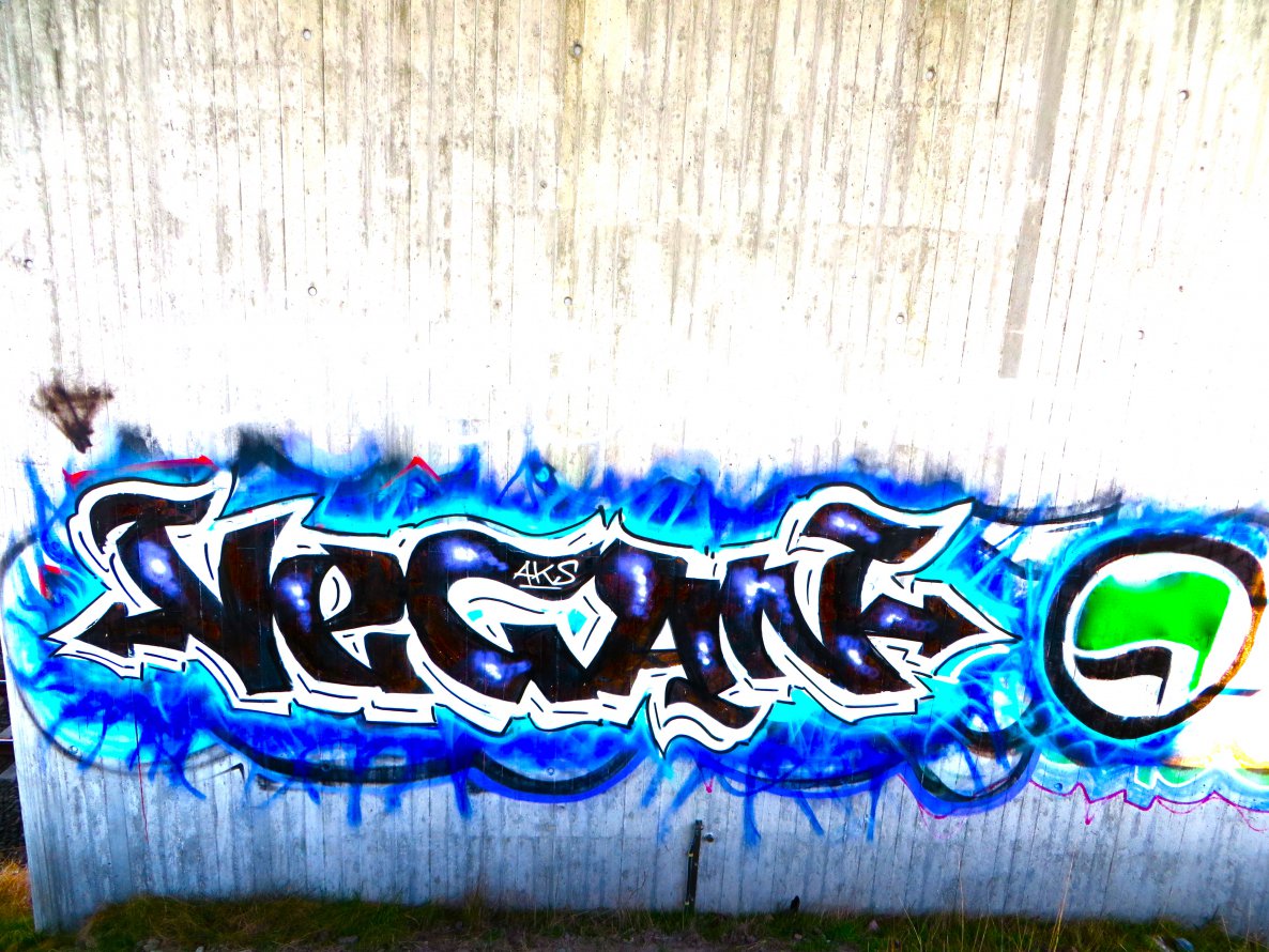 Graffiti Wall in Stralsund - Photo by Tique - Vegan, Aks, Stralsund (2014)