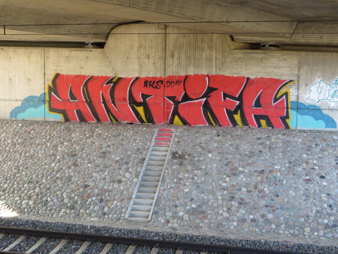 Graffiti Wall in Stralsund - Photo by Tique - antifa, aks, stralsund (2014)