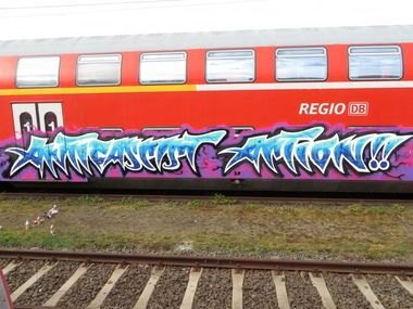 Graffiti Wall - Photo by Tique - AKS, CSD, ANTIFA (2014)