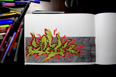 Graffiti Sketch - Photo by Tisot (2015)