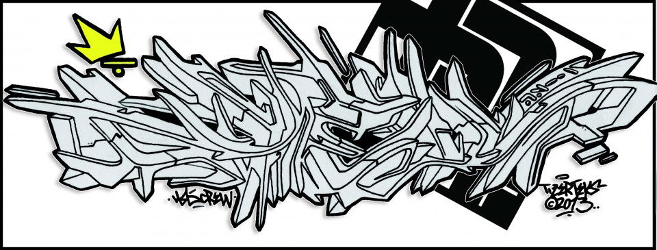 Graffiti Sketch in Schaffhausen - Photo by Tizerteks1 (2013)