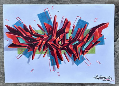 Graffiti Sketch in Schaffhausen - Photo by Tizerteks1