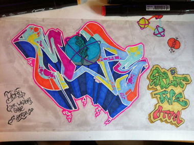 Graffiti Sketch - Photo by TobiTobsenMOPS - mops, split, the