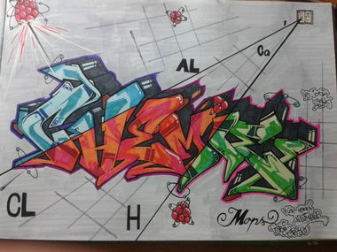 Graffiti Sketch in Sankt Peter-Ording - Photo by TobiTobsenMOPS - Chemie, mops, tobitobsen