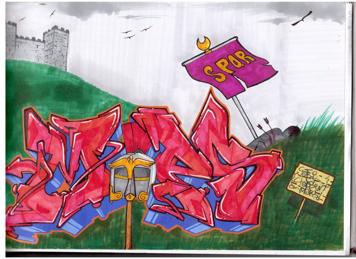 Graffiti Sketch in Sankt Peter-Ording - Photo by TobiTobsenMOPS - graffiti, tobitobsen, mops