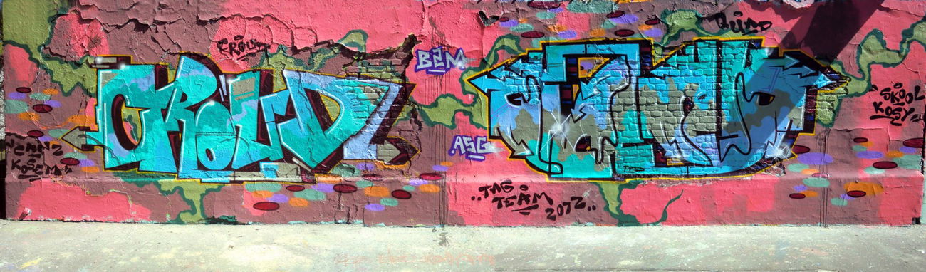 Graffiti Wall - Photo by Tomer - BZM, ASG, EMU