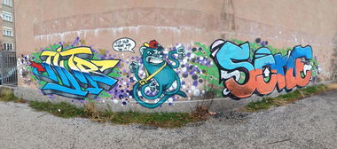 Graffiti Bombing in Sevlievo - Photo by Trash - NITRO, SONE (2013)